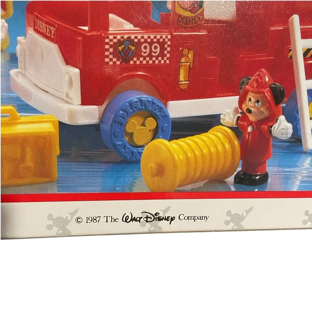 Vintage 1987 Disney Mickey's Fire Truck Playset New in‎ Damage Box  ARCO